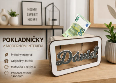 Pokladničky v modernom interiéri