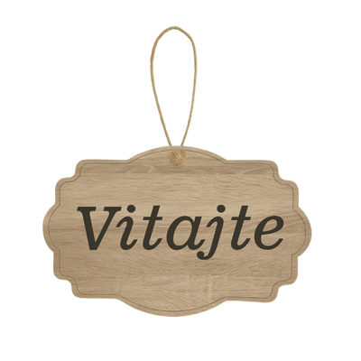 Drevená tabuľka - Vitajte