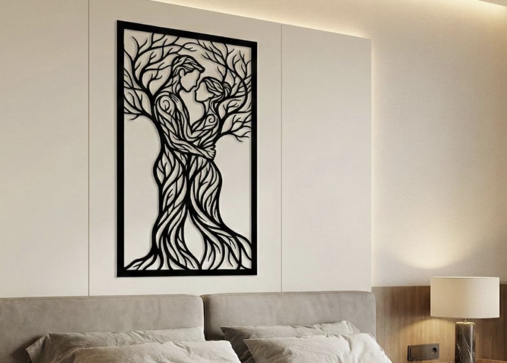 Drevený obraz na stenu – Spojenie dvoch duší