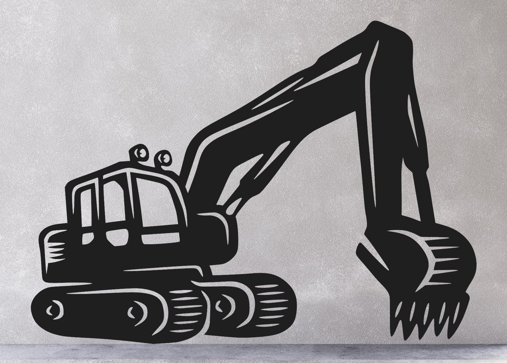 Drevený obraz na stenu – Bager s ramenom