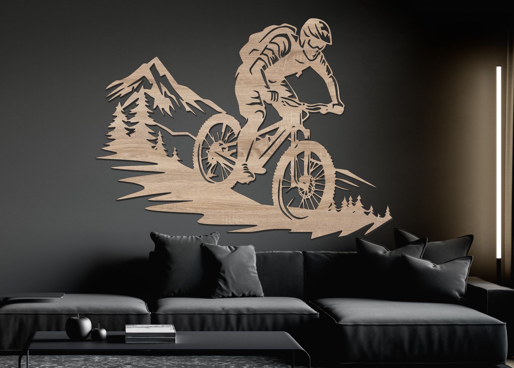 Drevený obraz – Zjazd z hôr