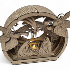 Exkluzívny drevený betlehem s anjelmi