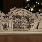 Rustikálny drevený betlehem