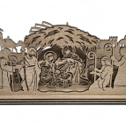 Drevený betlehem so strieškou