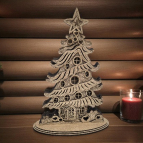 Drevený vianočný stromček