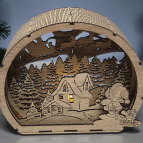 Drevená zimná dedinka