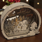 Drevená zimná dedinka