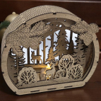 Drevená zimná krajina