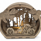 Drevená zimná krajina