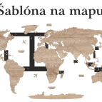 Drevená mapa sveta s hranicami štátov