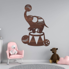 Drevený obrázok do detskej izby – Sloník s loptou