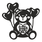 Drevený obrázok do detskej izby – Medvedík Little Baby