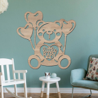 Drevený obrázok do detskej izby – Medvedík Little Baby