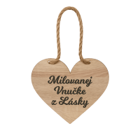 Drevené srdiečko – Milovanej vnučke z lásky