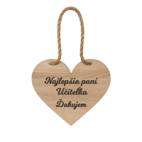 Drevené srdiečko – Najlepšia pani učiteľka Ďakujem
