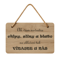 Drevená tabuľka - Vitajte u nás