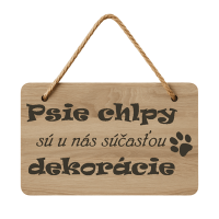 Drevená tabuľka - Psie chlpy