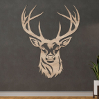 Drevený obraz – Hlava jeleňa