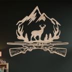 Drevený obraz – Poľovnícky motív s jeleňom