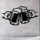 Drevený obraz – Pivové poháre