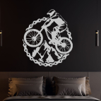 Drevený obraz - horský bicykel