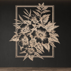 Drevený obraz – Slnečnica a včela