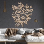 Drevený obraz na stenu – Kytica kvetov