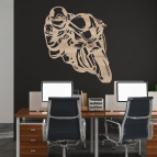 Drevený obraz na stenu – Motorkár v plnej rýchlost