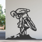 Drevený obraz na stenu – Motokrosový skok