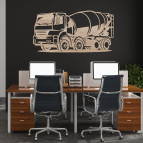 Drevený obraz na stenu – Domiešavač betónu (Mixér)