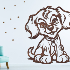 Drevený obraz – Roztomilý psík