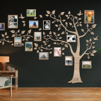 Drevený fotorámik na stenu – Rodinný strom
