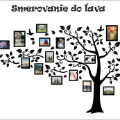 Drevený fotorámik na stenu – Rodinný strom