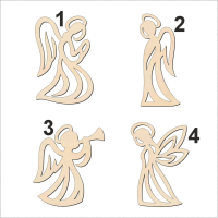 Drevená vianočná ozdoba – Anjeliky