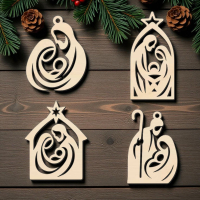 Drevená vianočná ozdoba – Betlehem