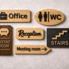 Drevené označenie dverí