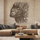 Drevený obraz na stenu – Silueta ženy v líniách