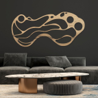 Drevený obraz na stenu – Moderná abstrakcia organických tvarov