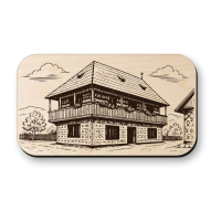 Drevená magnetka Čičmany - ľudová architektúra Slovenska