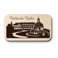 Drevená magnetka Turčianske Teplice - kúpeľný dom