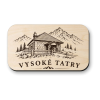 Drevená magnetka Rainerova chata - Vysoké Tatry