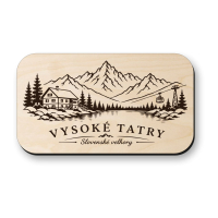 Drevená magnetka Vysoké Tatry - slovenské veľhory
