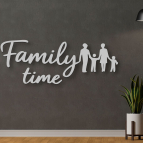 Drevený nápis na stenu – Family time