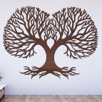 Drevený strom života na stenu – Srdce rodiny
