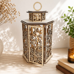 Drevený lampáš – Rozkvitnutá lúka