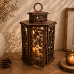 Drevený lampáš – Rozkvitnutá lúka