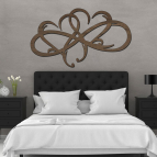 Drevený svadobný obraz – Prepletené srdcia lásky