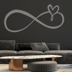 Drevený svadobný obraz – Nekonečno s kvapkou lásky