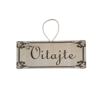 Drevená tabuľka - Vitajte