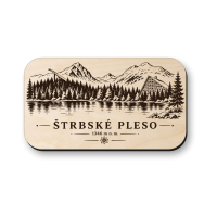 Drevená magnetka Štrbské Pleso - suvenír z Tatier